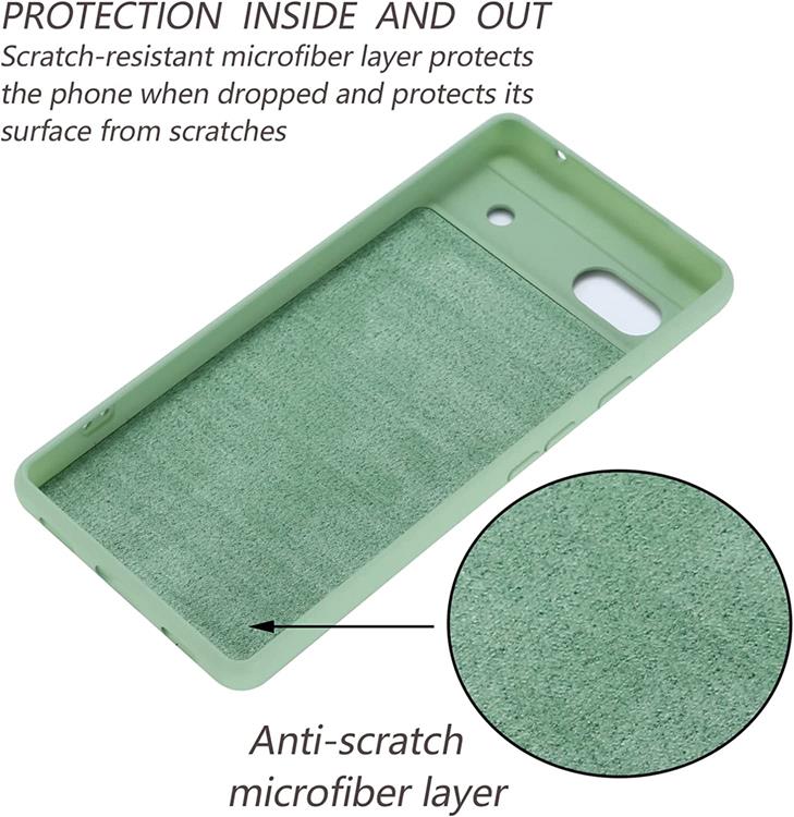 A-One Brand Google Pixel 6a Skal Liquid Silicone - Grön