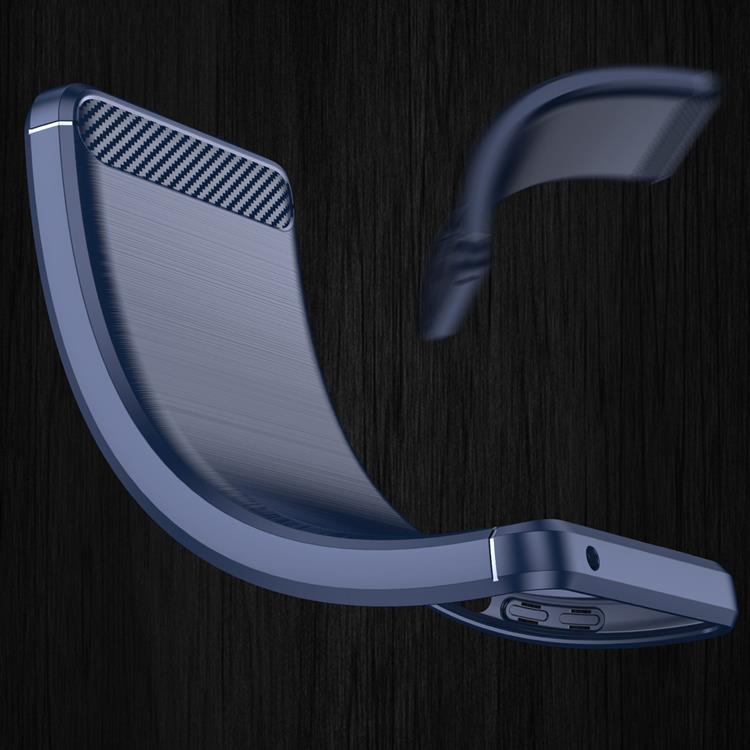 OEM Galaxy S23 Plus Skal Carbon Silicone Flexible - Blå