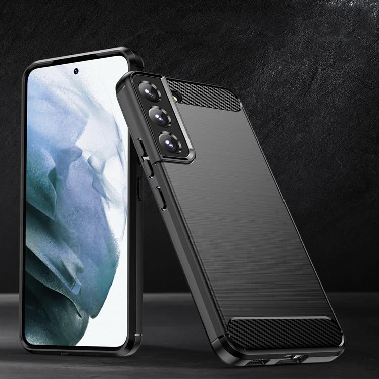 OEM Galaxy S23 Plus Skal Carbon Silicone Flexible - Svart