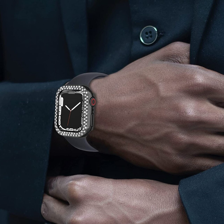 OEM Apple Watch 7/8/SE (41mm) Skal Rhinestone - Svart