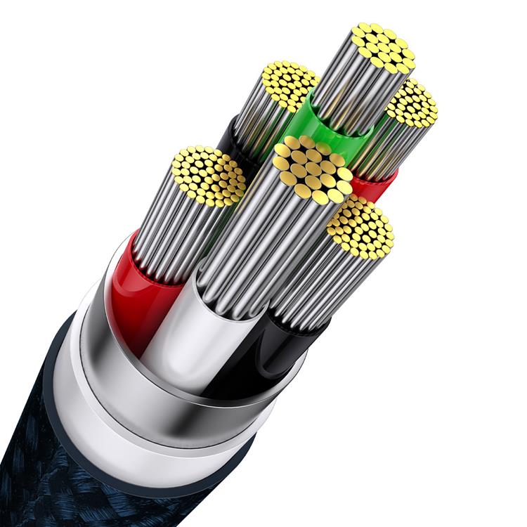 BASEUS Baseus 3in1 Flash Series USB-C/Micro-USB/Lightning 66W 480Mb/s 1.2m - Blå