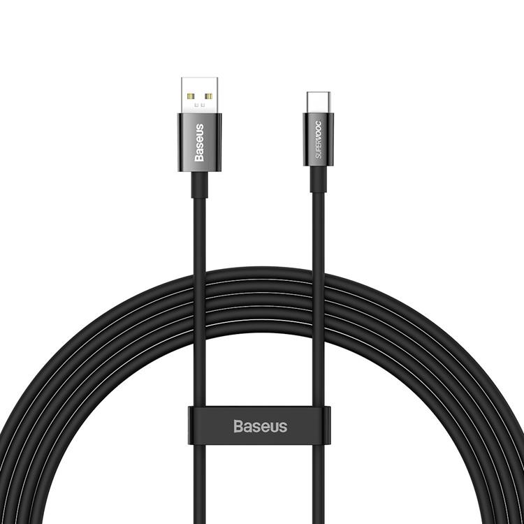 BASEUS Baseus Superior SUPERVOOC USB-C till USB-A kabel 65W 1m - Svart