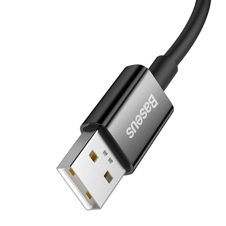 BASEUS Baseus Superior SUPERVOOC USB-C till USB-A kabel 65W 1m - Svart