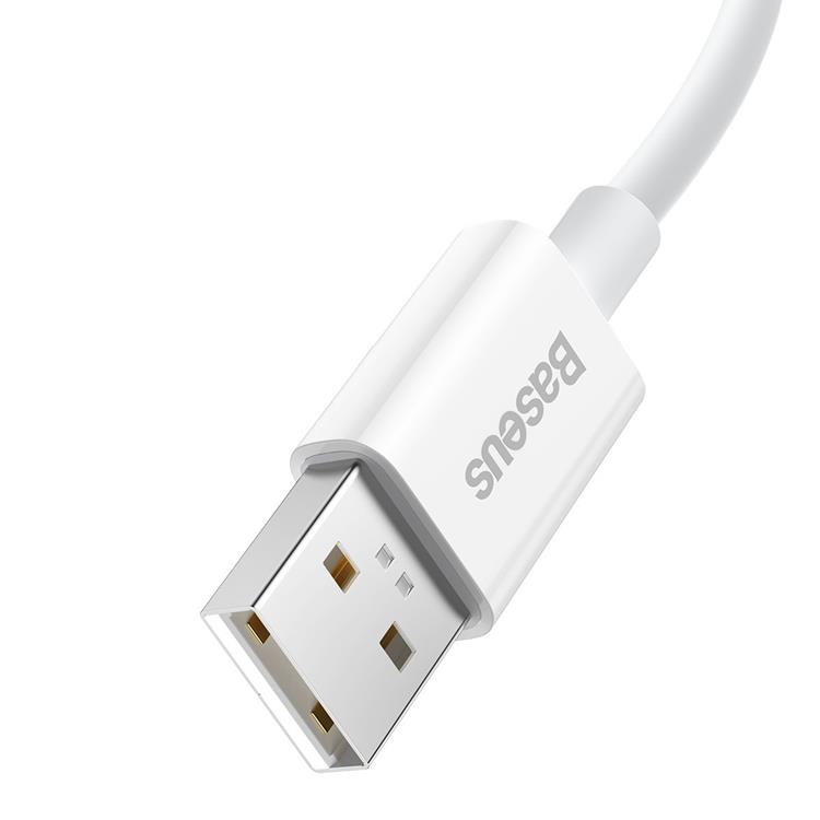 BASEUS Baseus Superior SUPERVOOC USB-C till USB-A kabel 65W 1m - Vit