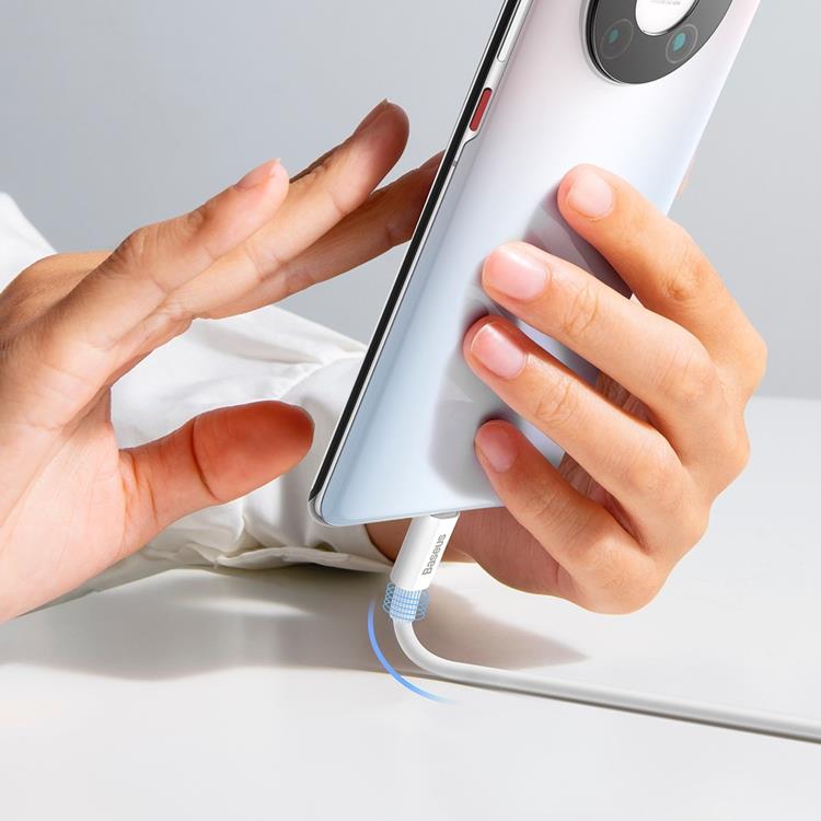 BASEUS Baseus Superior SUPERVOOC USB-C till USB-A kabel 65W 1m - Vit