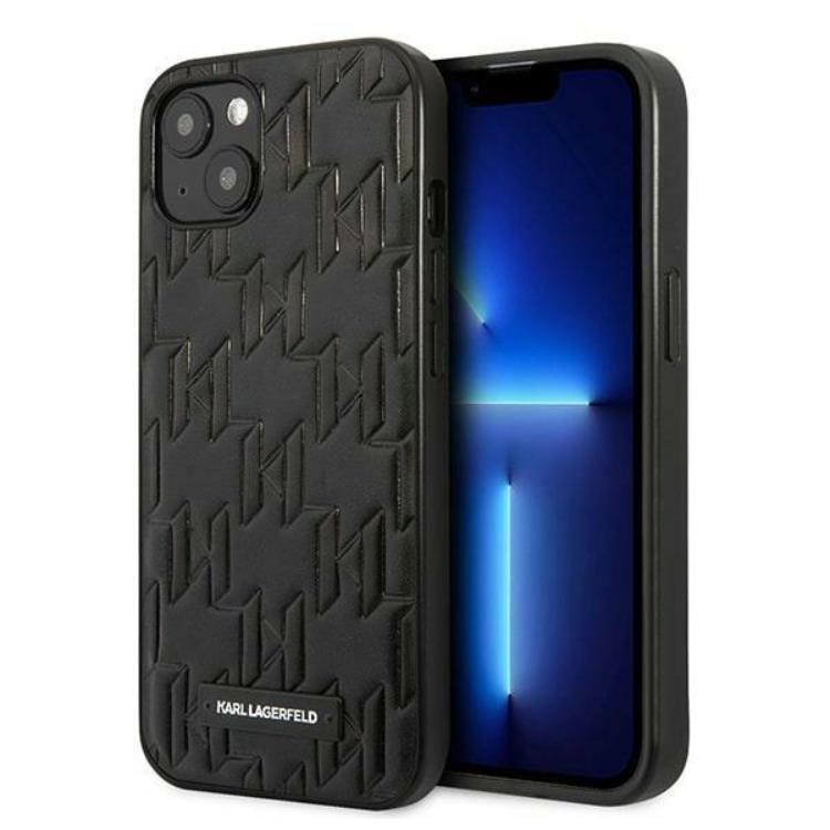 KARL LAGERFELD Karl Lagerfeld iPhone 13 mini Skal Monogram Plaque - Svart