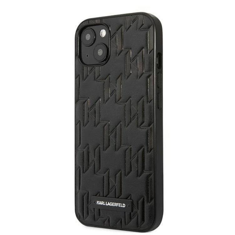 KARL LAGERFELD Karl Lagerfeld iPhone 13 mini Skal Monogram Plaque - Svart