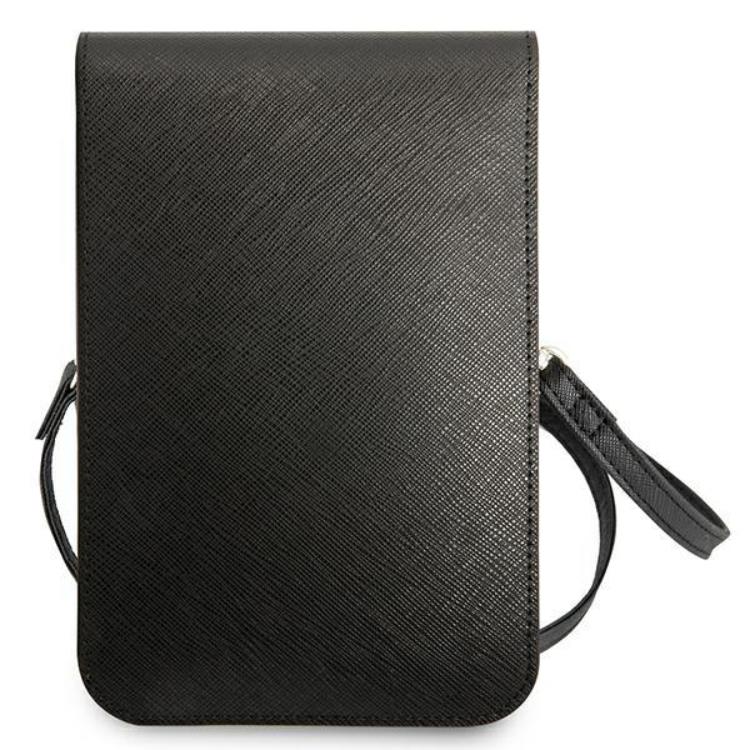 Guess Guess Halsbandsfodral Saffiano Triangle - Svart