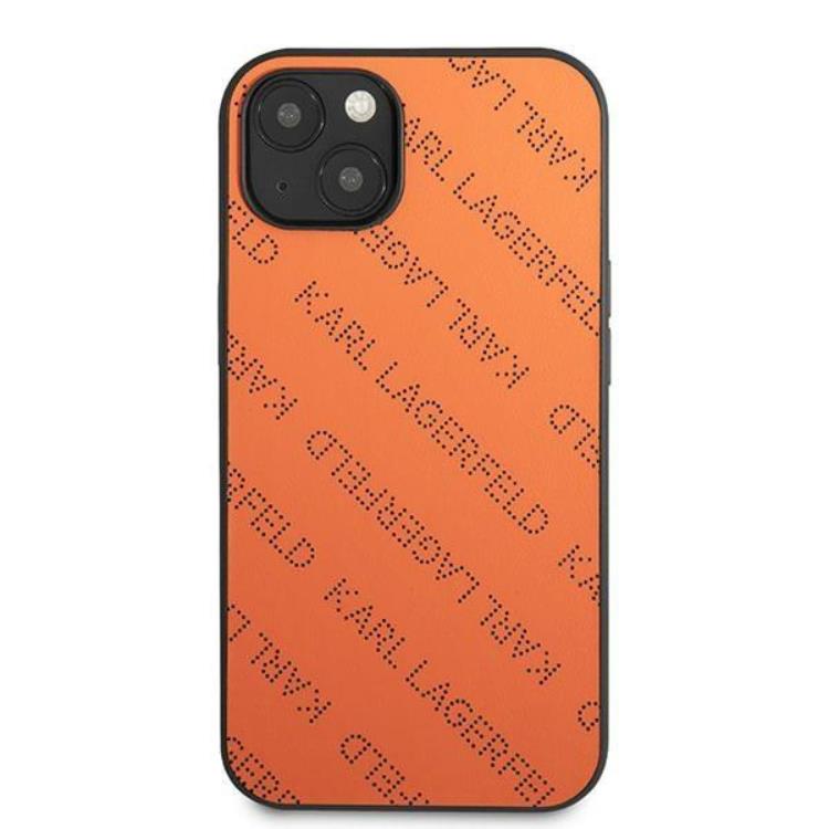 KARL LAGERFELD Karl Lagerfeld iPhone 13 mini Skal Perforated Allover - Orange