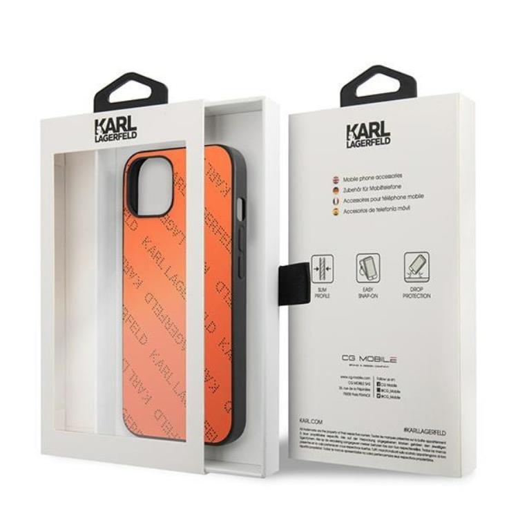 KARL LAGERFELD Karl Lagerfeld iPhone 13 mini Skal Perforated Allover - Orange