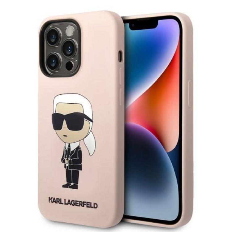 KARL LAGERFELD Karl Lagerfeld iPhone 14 Pro Max Skal Magsafe Silicone Ikonik - Rosa