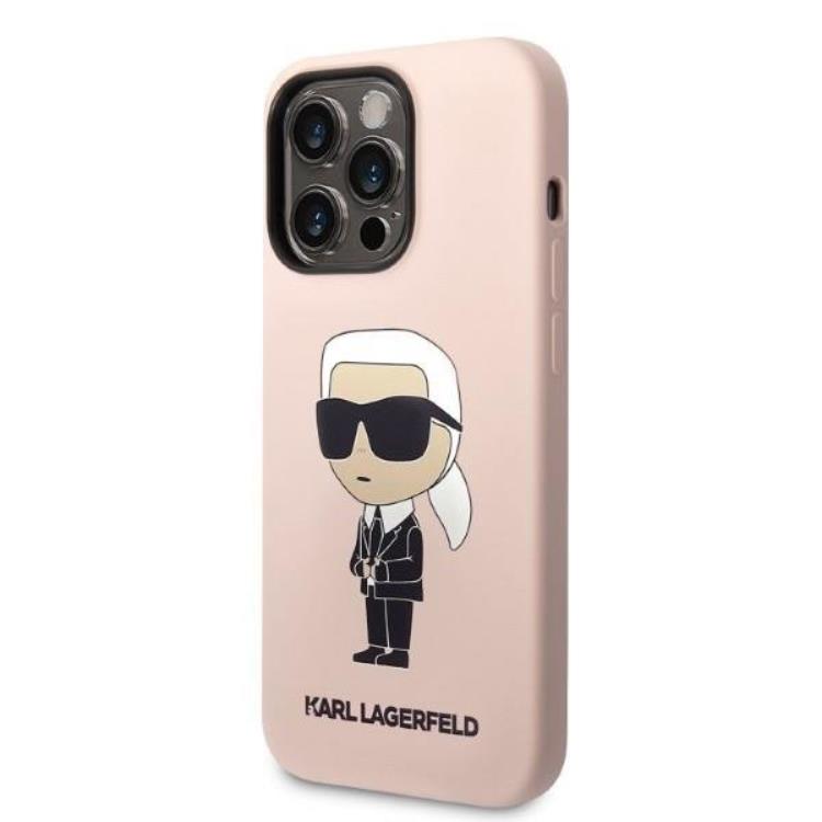 KARL LAGERFELD Karl Lagerfeld iPhone 14 Pro Max Skal Magsafe Silicone Ikonik - Rosa