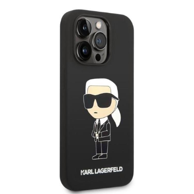 KARL LAGERFELD Karl Lagerfeld iPhone 14 Pro Skal Magsafe Silicone Ikonik - Svart