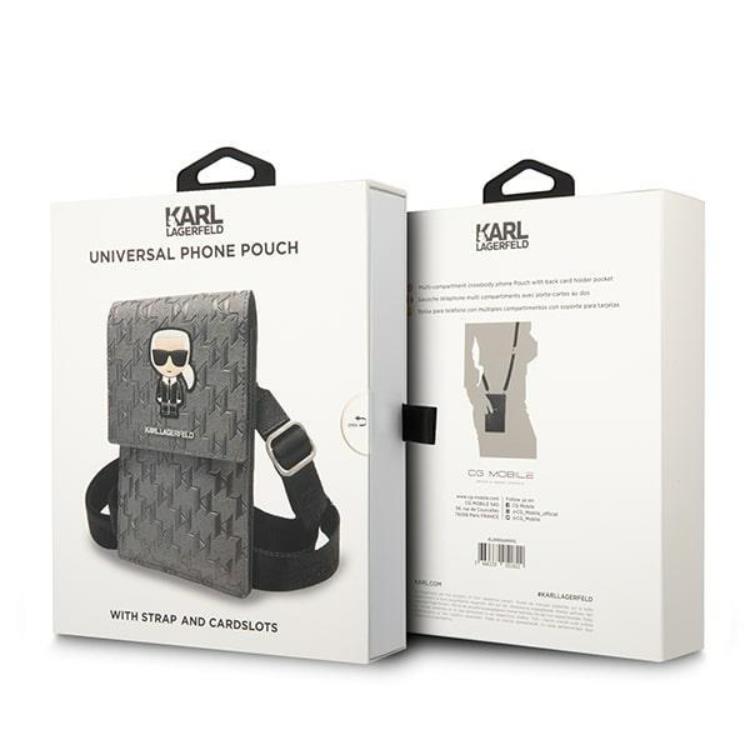 KARL LAGERFELD Karl Lagerfeld Halsbandsfodral Ikonik Karl Monogram Patch - Silver