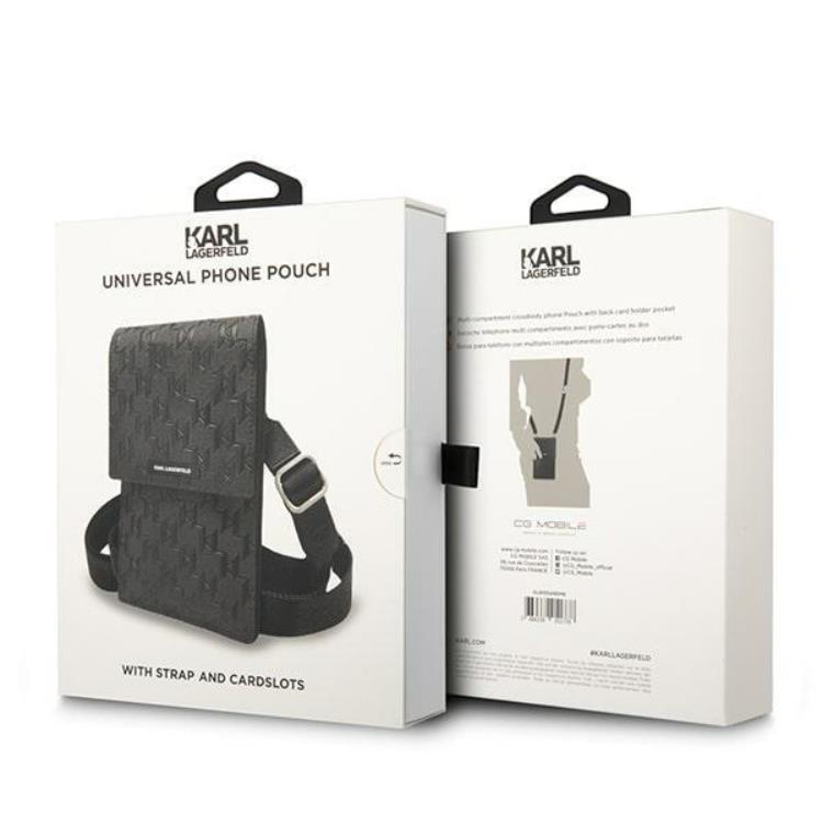 KARL LAGERFELD Karl Lagerfeld Halsbandsfodral Monogram Plate - Svart