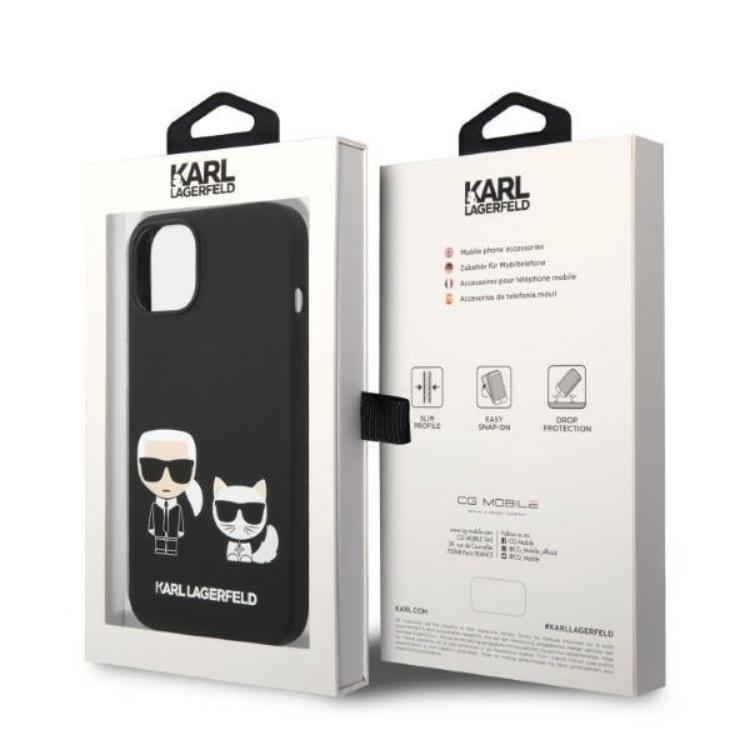 KARL LAGERFELD Karl Lagerfeld iPhone 14 Plus Skal Magsafe Silicone Karl & Choupette - Svart