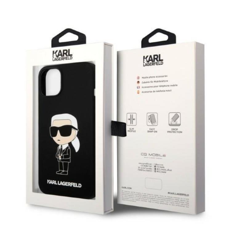 KARL LAGERFELD Karl Lagerfeld iPhone 14 Plus Skal Silicone Ikonik - Svart