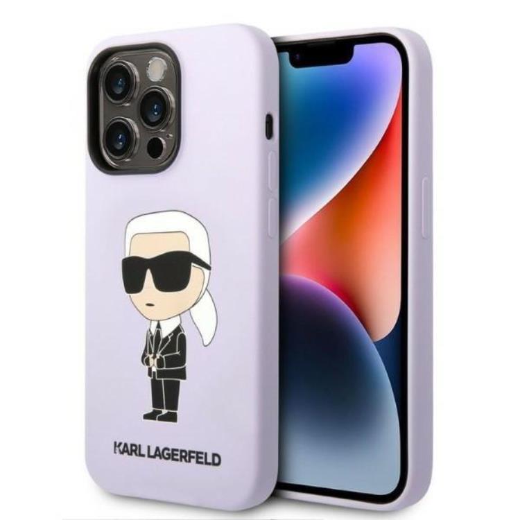 KARL LAGERFELD Karl Lagerfeld iPhone 14 Pro Max Skal Silicone Ikonik - Lila