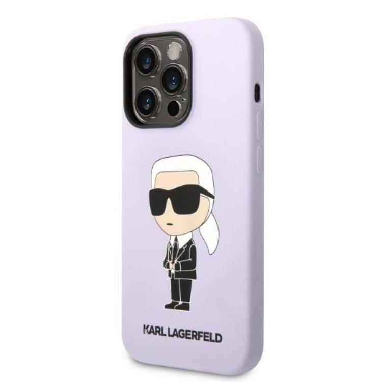 KARL LAGERFELD Karl Lagerfeld iPhone 14 Pro Max Skal Silicone Ikonik - Lila