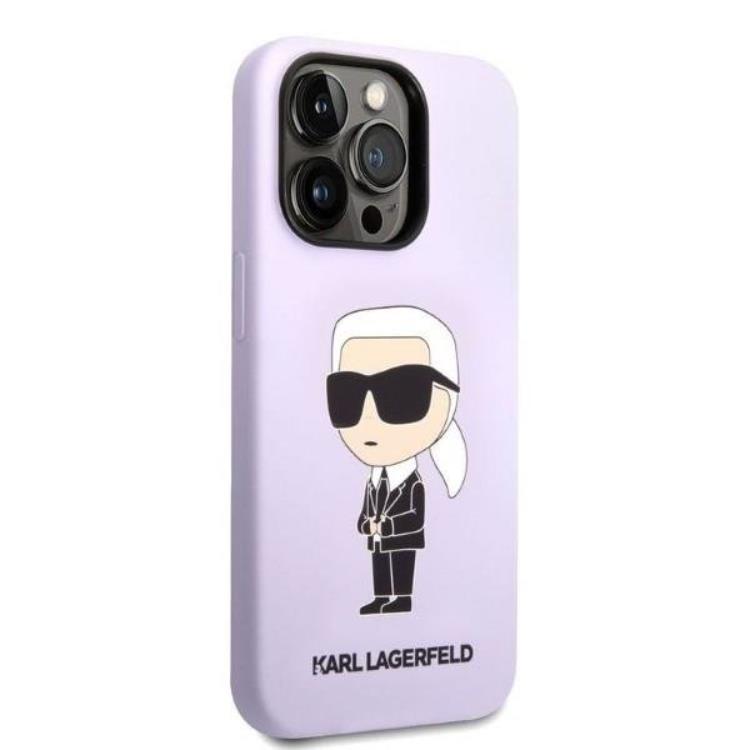KARL LAGERFELD Karl Lagerfeld iPhone 14 Pro Max Skal Silicone Ikonik - Lila