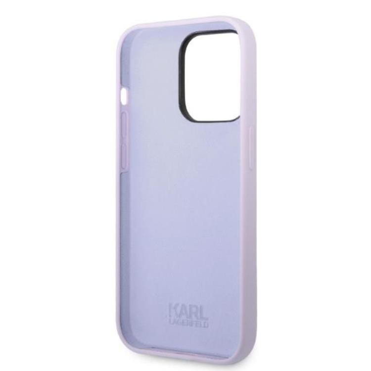 KARL LAGERFELD Karl Lagerfeld iPhone 14 Pro Max Skal Silicone Ikonik - Lila