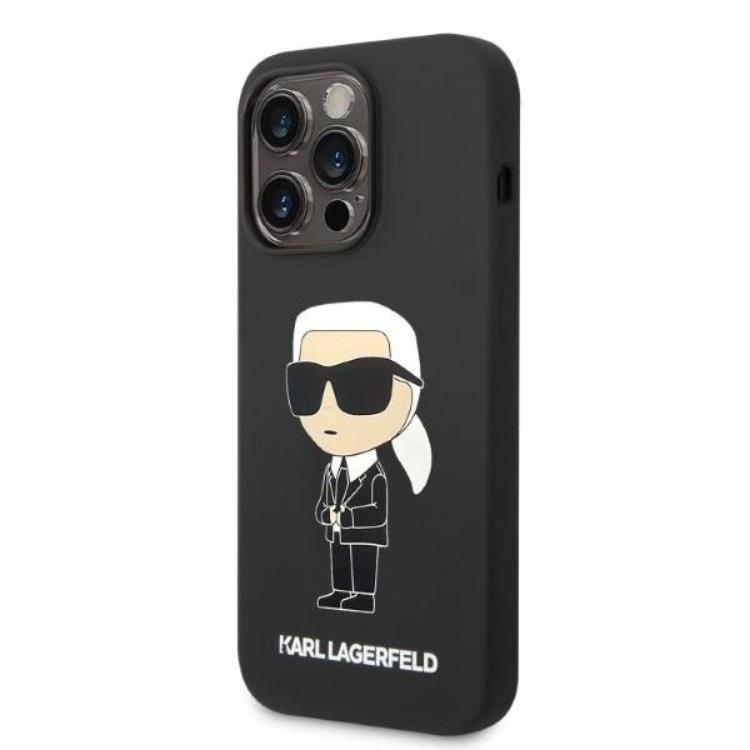 KARL LAGERFELD Karl Lagerfeld iPhone 14 Pro Max Skal Silicone Ikonik - Svart