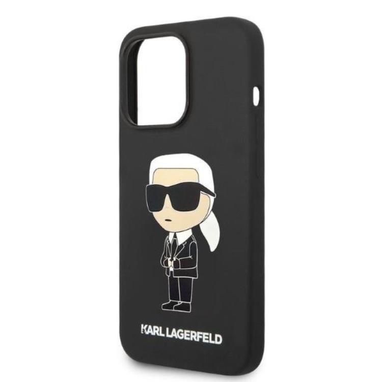 KARL LAGERFELD Karl Lagerfeld iPhone 14 Pro Skal Silicone Ikonik - Svart