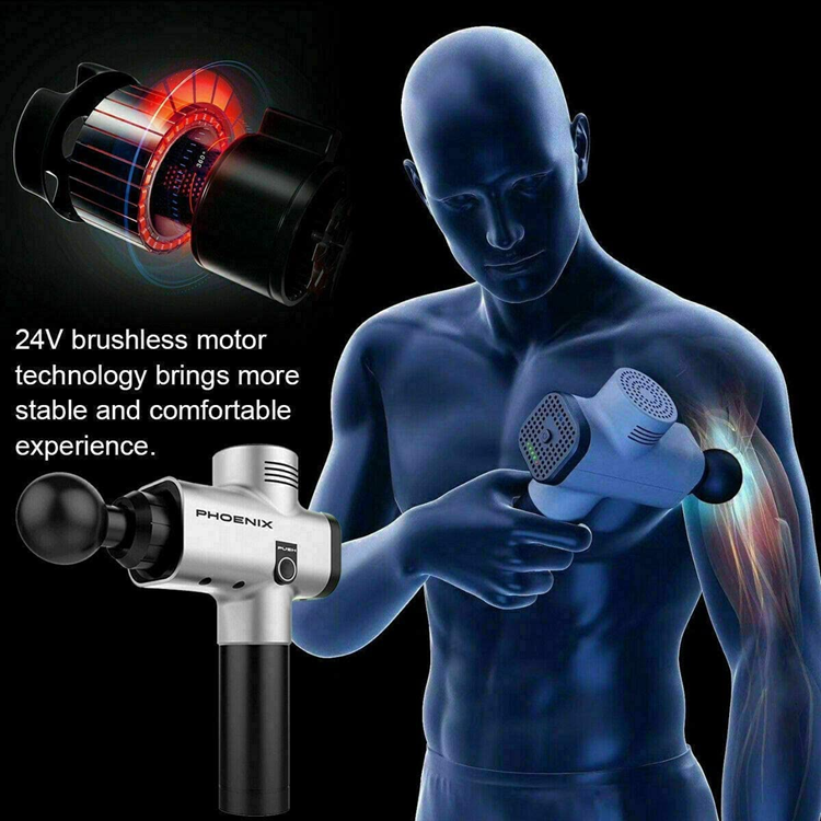 OEM Phoenix Massagepistol A1 med 9 Massagehuvuden 2400mAh - Svart