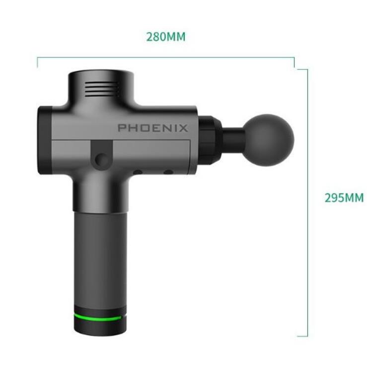 OEM Phoenix Massagepistol A1 med 9 Massagehuvuden 2400mAh - Svart
