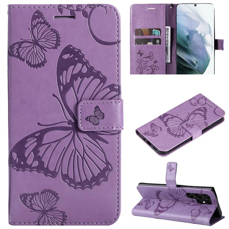 A-One Brand Butterfly Imprinted Fodral Galaxy S22 - Lila