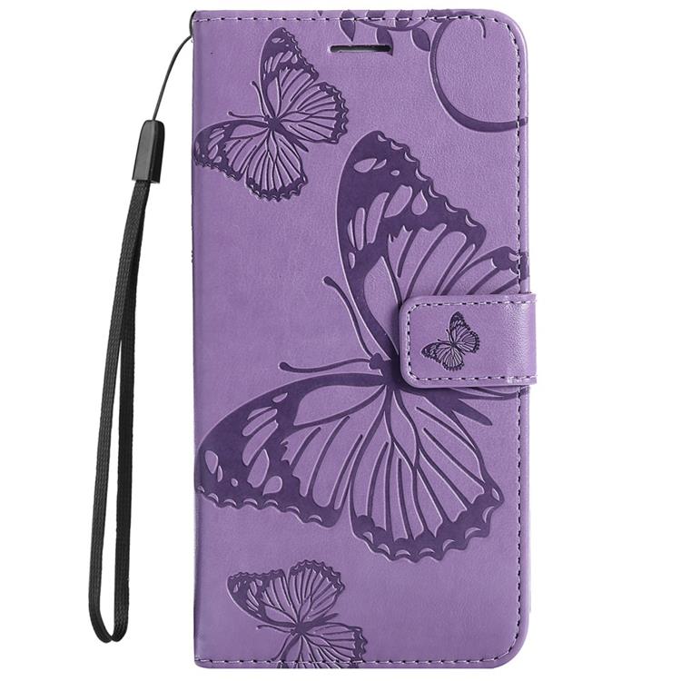 A-One Brand Butterfly Imprinted Fodral Galaxy S22 - Lila