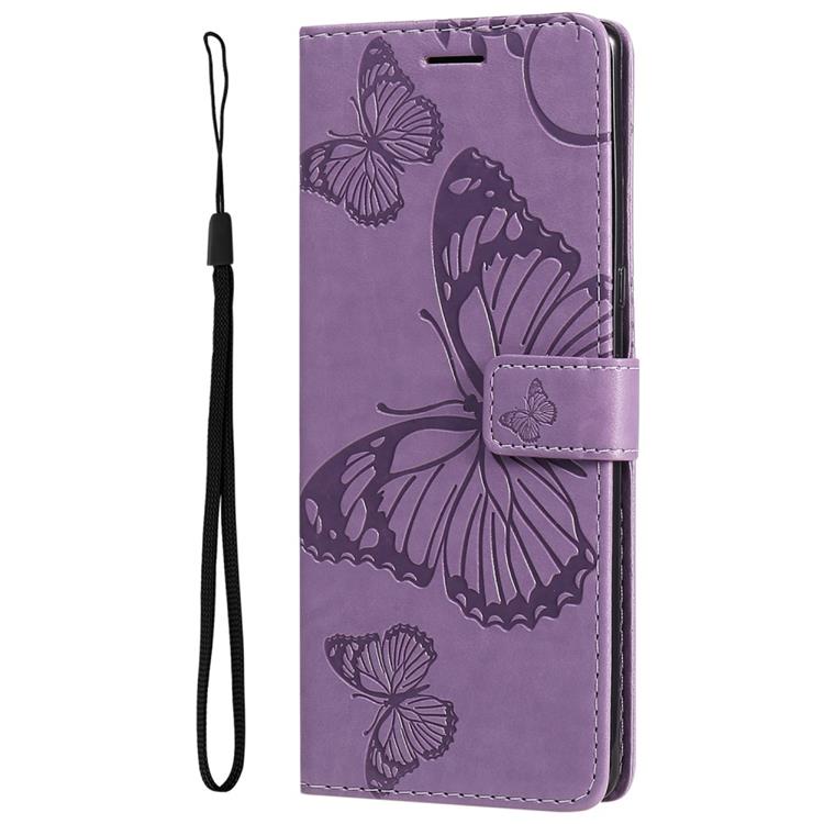 A-One Brand Butterfly Imprinted Fodral Galaxy S22 - Lila