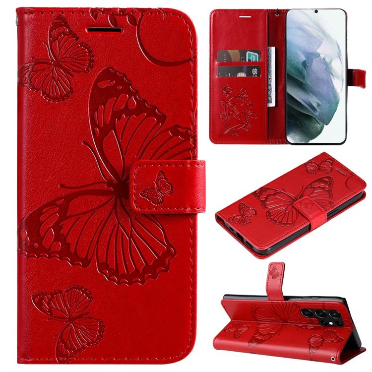 OEM Butterfly Imprinted Fodral Galaxy S22 Plus - Röd
