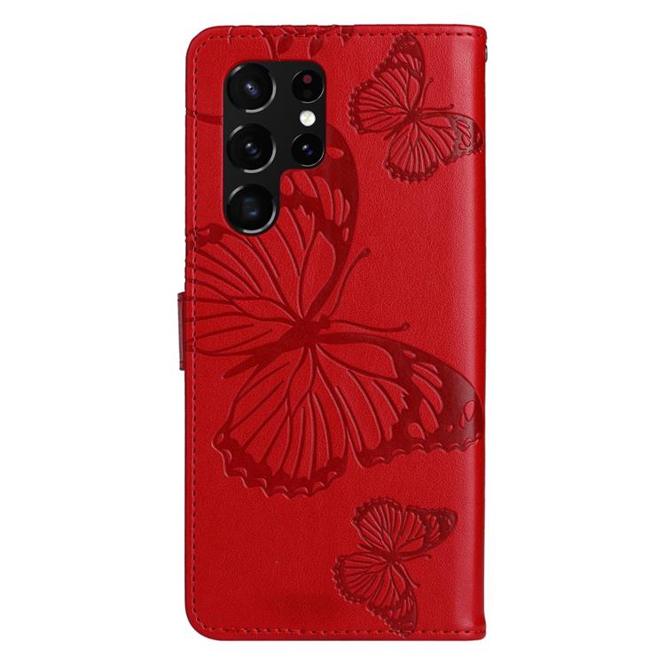OEM Butterfly Imprinted Fodral Galaxy S22 Plus - Röd