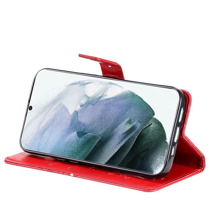 OEM Butterfly Imprinted Fodral Galaxy S22 Plus - Röd