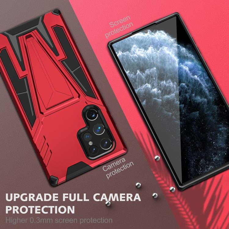 OEM V-Shaped Kickstand Skal Galaxy S22 Plus - Röd
