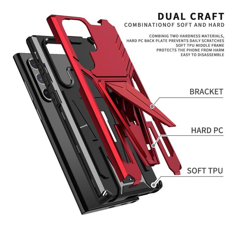 OEM V-Shaped Kickstand Skal Galaxy S22 Plus - Röd