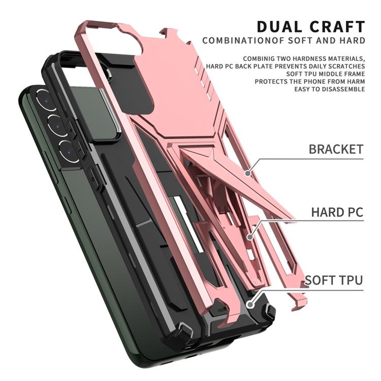 OEM V-Shaped Kickstand Skal Galaxy S22 Plus - Rosa Guld