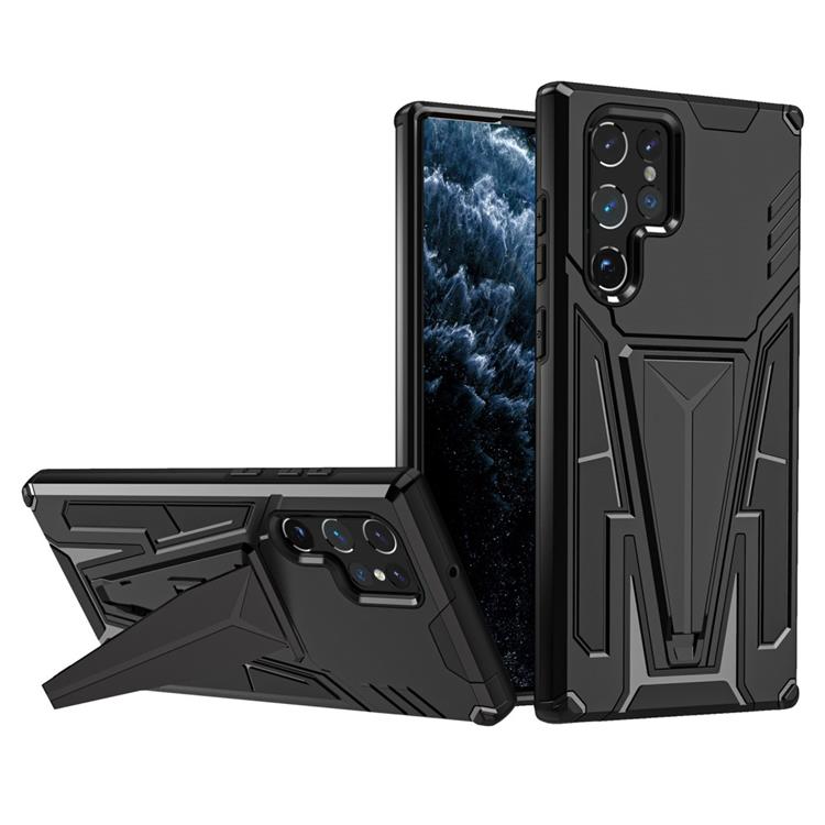 OEM V-Shaped Kickstand Skal Galaxy S22 - Svart