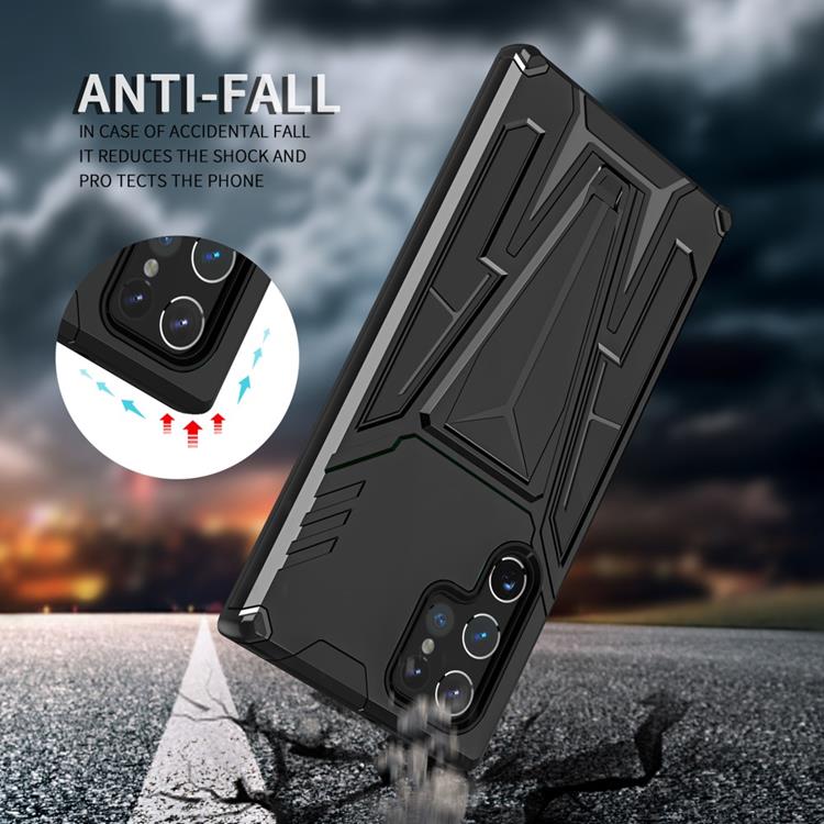 OEM V-Shaped Kickstand Skal Galaxy S22 - Svart