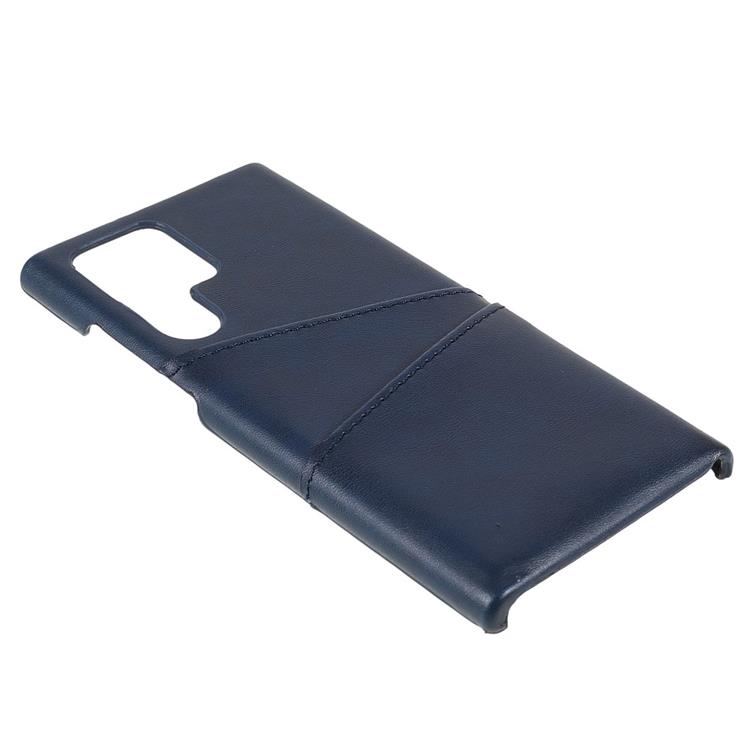 OEM Kortplats Läder Skal Galaxy S22 Plus - Blå