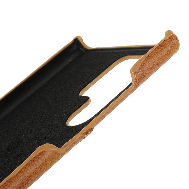 OEM Kortplats Läder Skal Galaxy S22 Plus - Brun