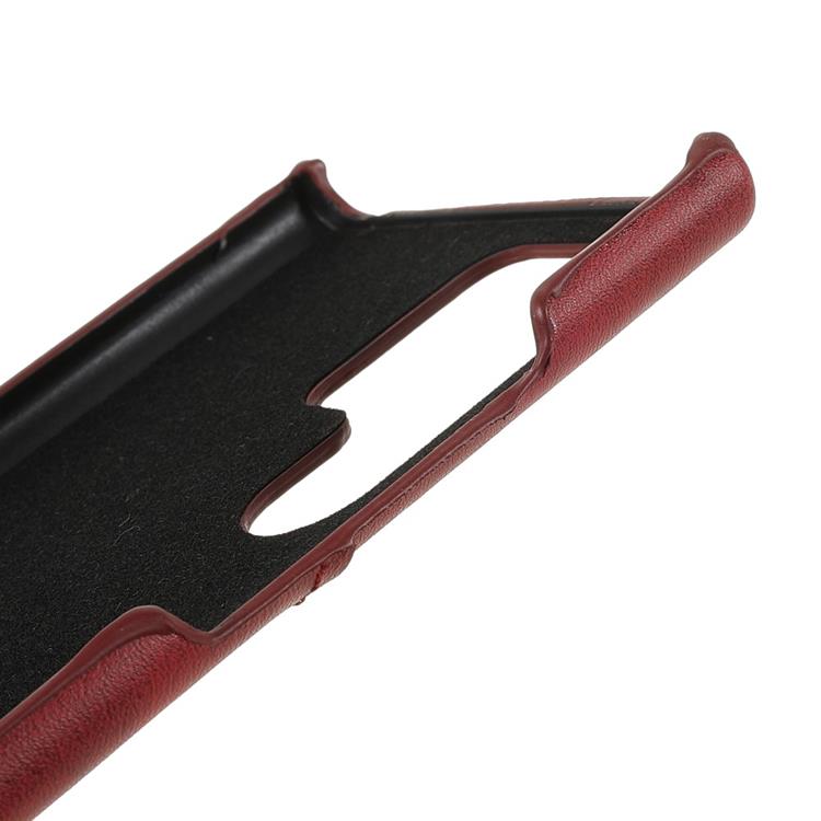 OEM Kortplats Läder Skal Galaxy S22 Plus - Röd