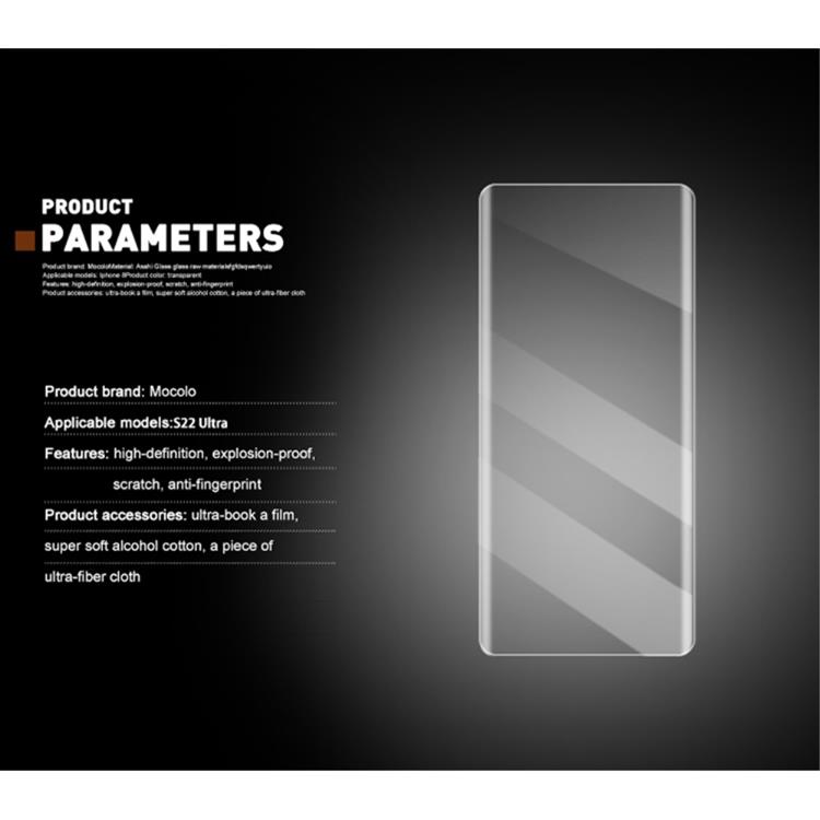 Mocolo Mocolo UV 3D Curved Härdat Glas Skärmskydd Galaxy S22 Plus 5G