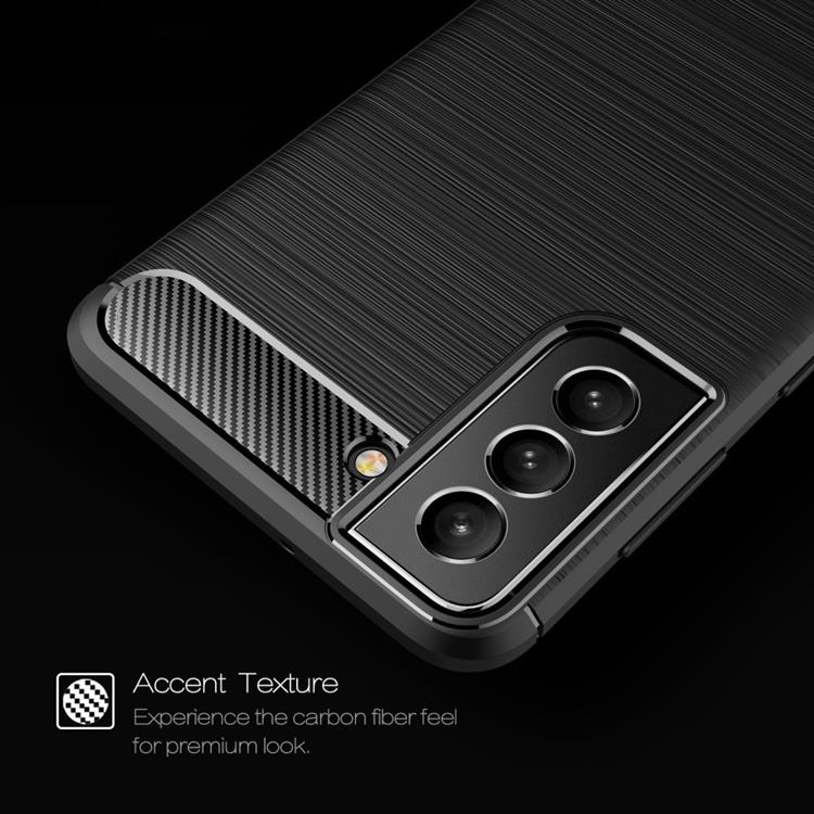 OEM Brushed Carbon Fiber Skal Galaxy S22 Plus 5G - Svart