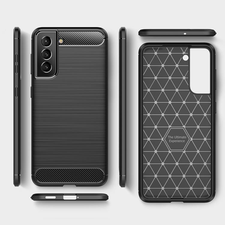 OEM Brushed Carbon Fiber Skal Galaxy S22 Plus 5G - Svart