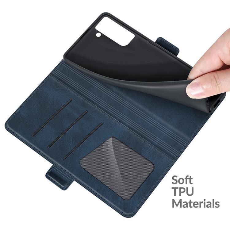 A-One Brand Clasp Closure Fodral Galaxy S21 FE - Blå