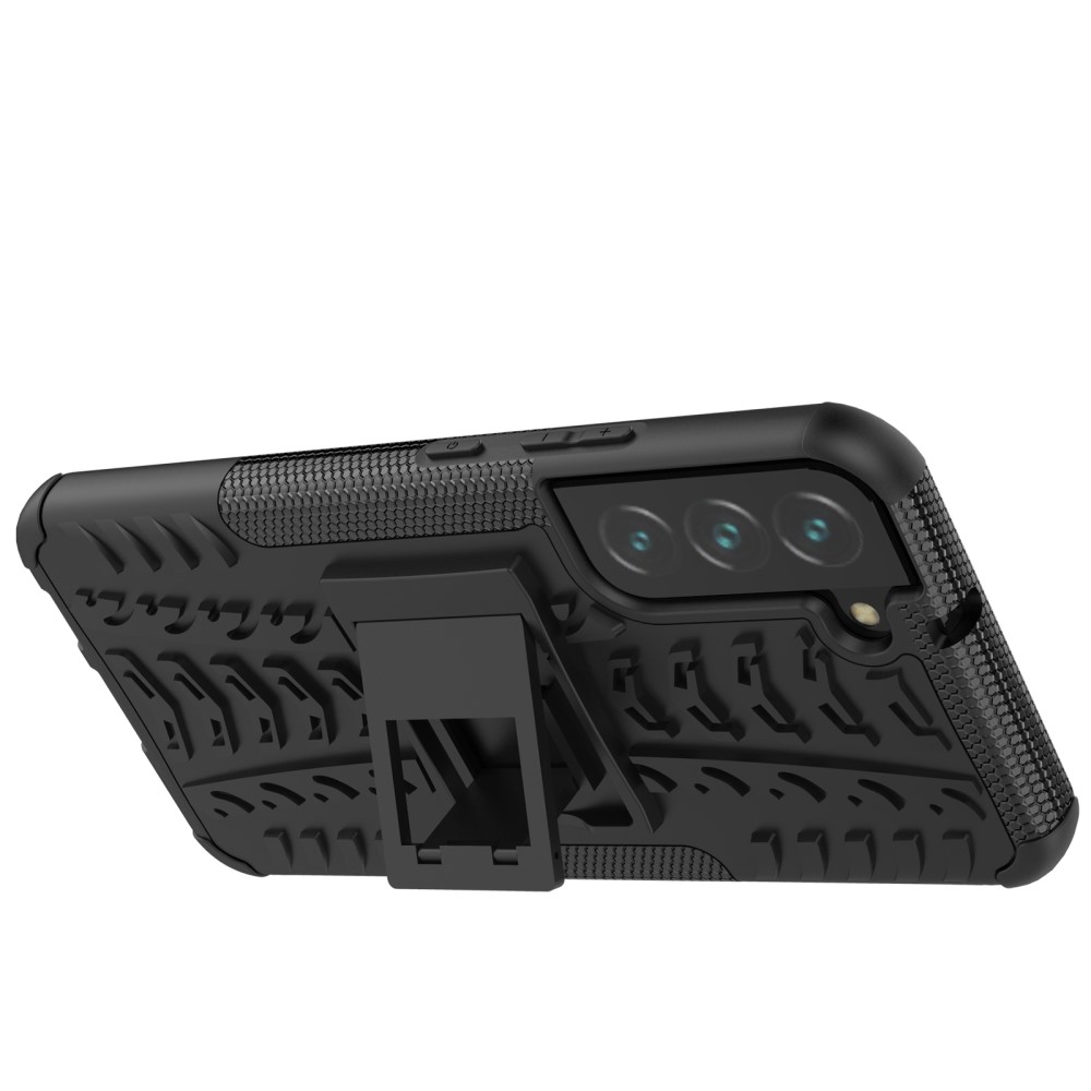 OEM Tire Texture Kickstand Skal Galaxy S22 Plus 5G - Svart