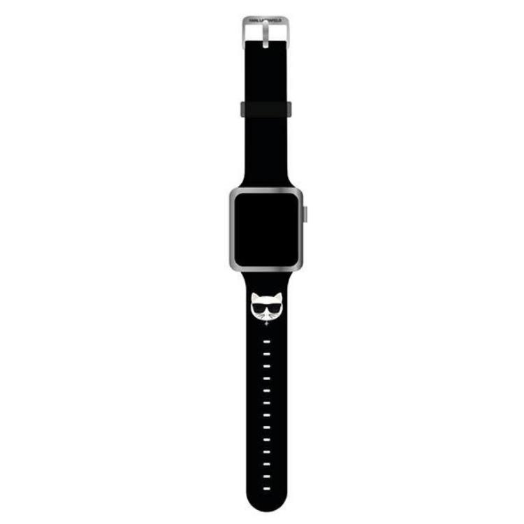 KARL LAGERFELD Karl Lagerfeld Silicone Choupette Heads Strap Apple Watch 42/44/45mm - Svart