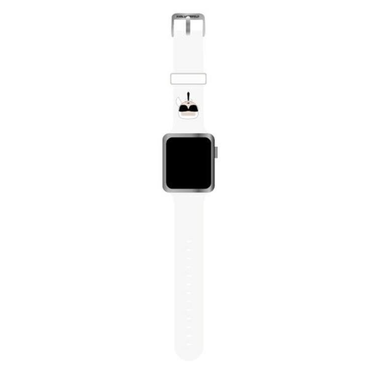 KARL LAGERFELD Karl Lagerfeld Silicone Karl Heads Strap Apple Watch 42/44/45mm - Vit